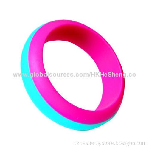 2014 Hot-sale Characteristic Silicone Bangles, Non-toxic and BPA-free